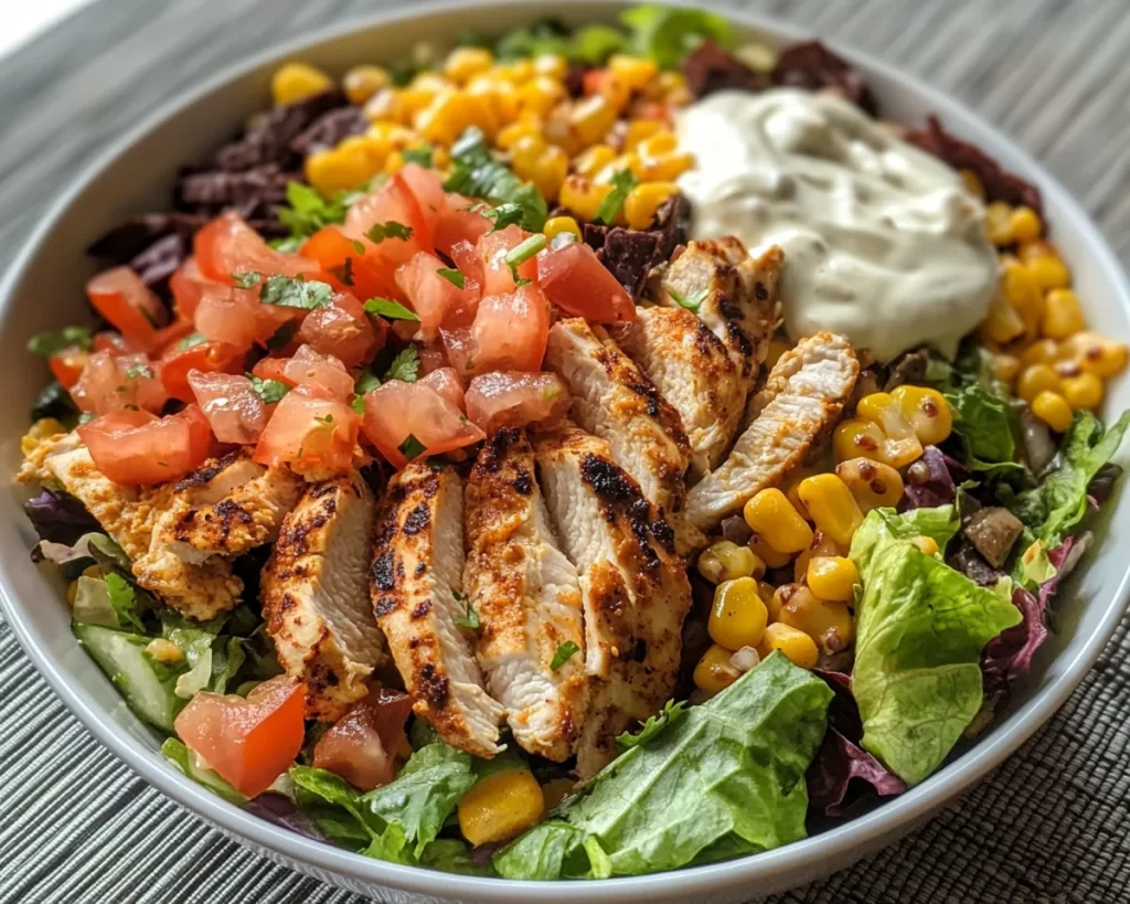 Healthy Easy Chicken Taco Salad (High Protein)