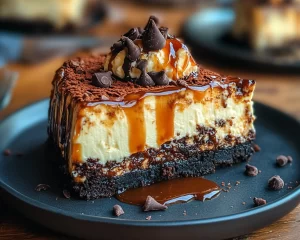 Irresistible Caramel Brownie Cheesecake Bliss