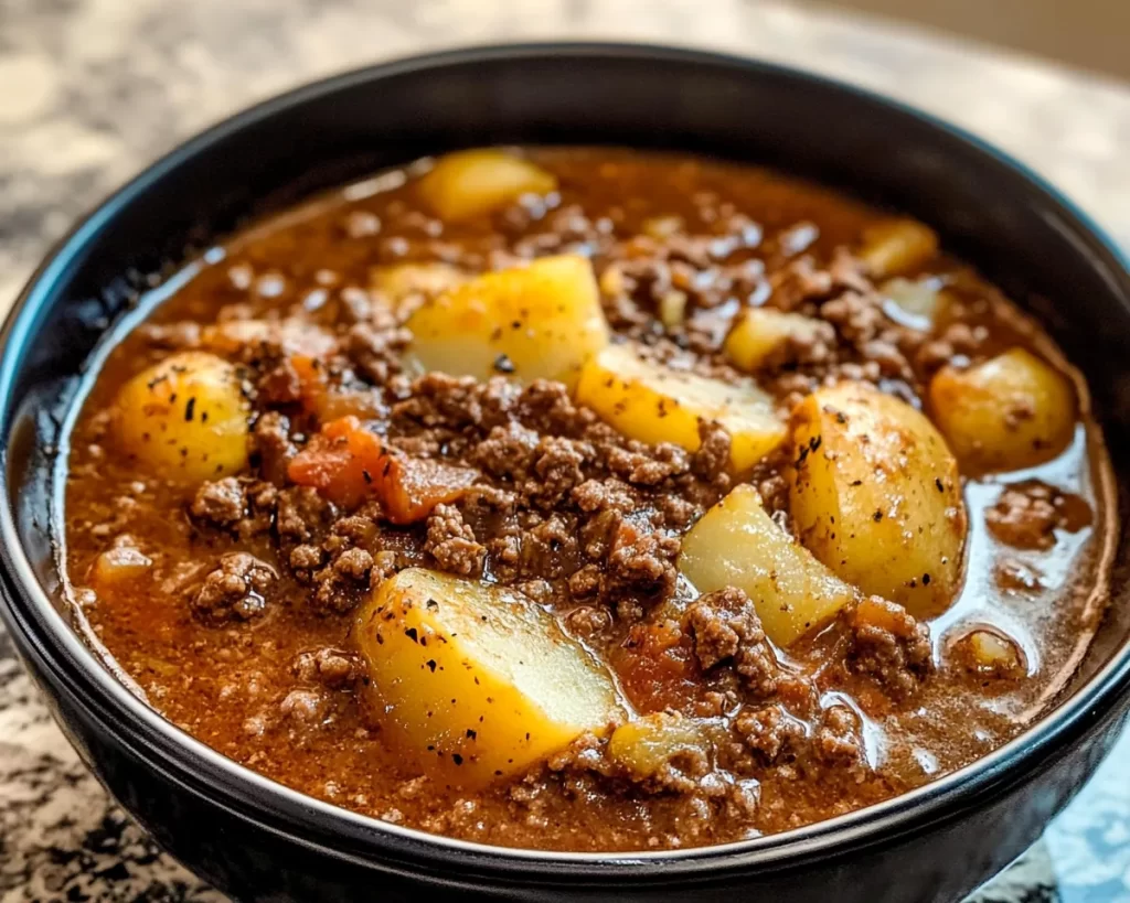 Juicy Crockpot Ground Beef And Potato