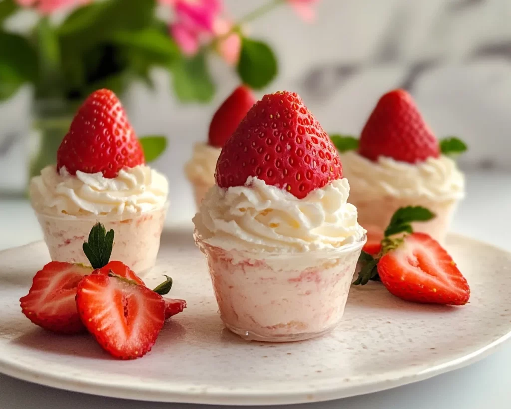 Spring Dessert: Strawberry Cream Dessert Cups