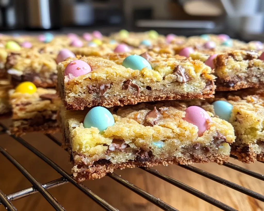 Spring Cookies: Mini Egg Cookie Bars (Easter)
