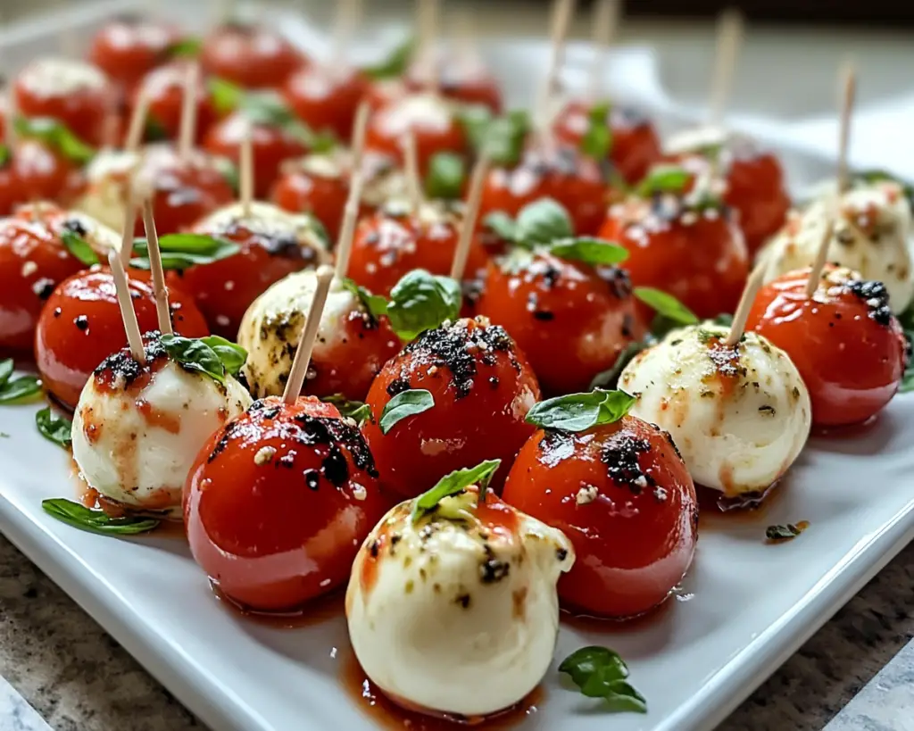 Delicious Mini Caprese Mozzarella Bites Recipe
