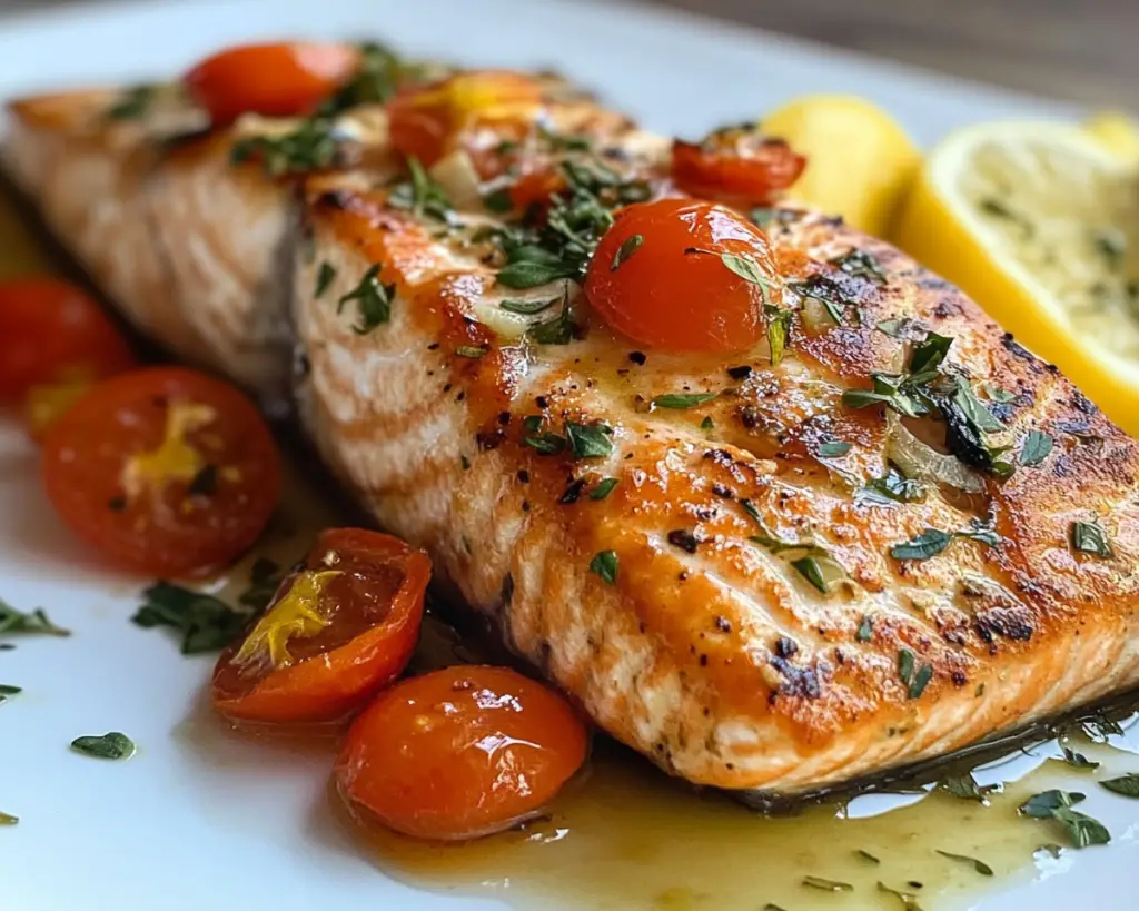 Mediterranean Salmon with Lemon