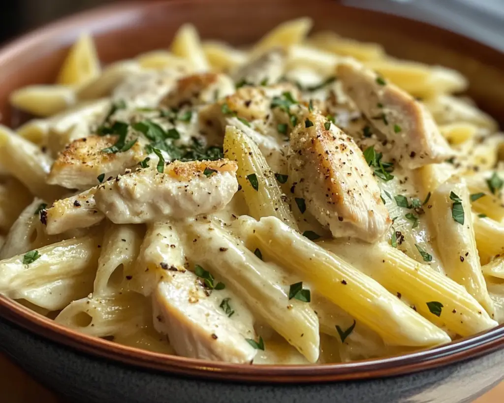 Quick Chicken Alfredo with Penne