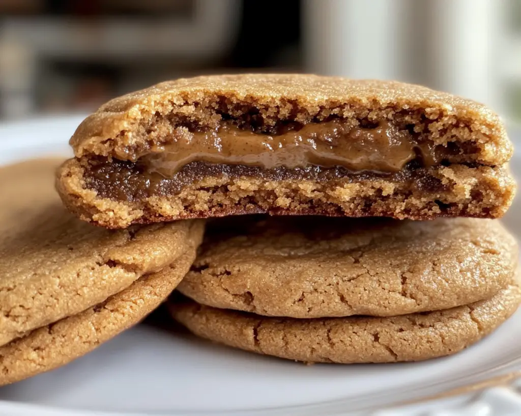 Vegan Biscoff Cookie Butter Stuffed Cookies (Soft & Gooey!)
