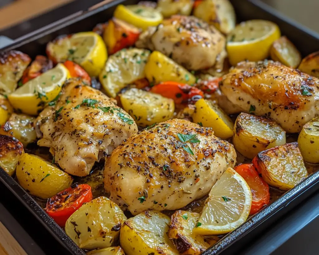 Lemon Garlic Chicken with Roasted Vegetables