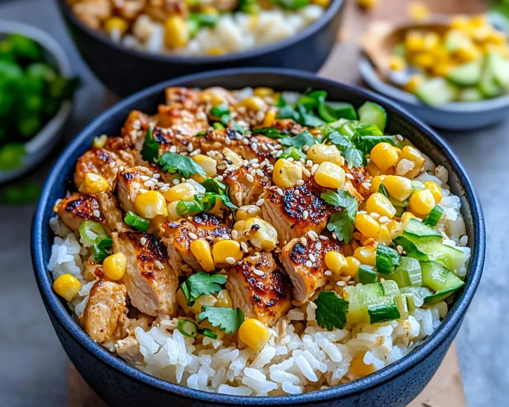 35-Gram Street Corn Chicken Rice Bowls