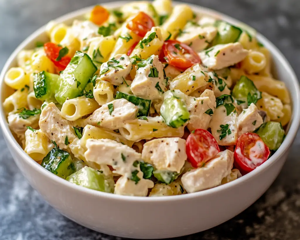 Chicken Pasta Salad with Yogurt Dressing