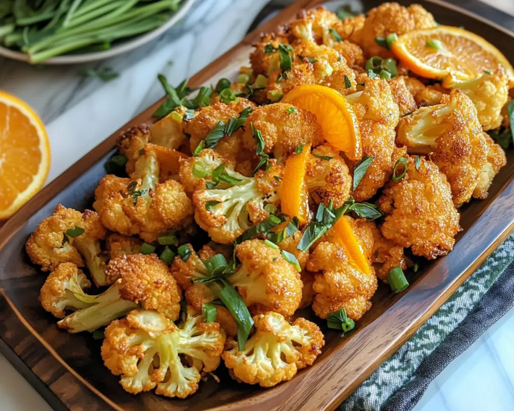 Crispy Baked Orange Cauliflower (Sweet & Zesty Vegan)