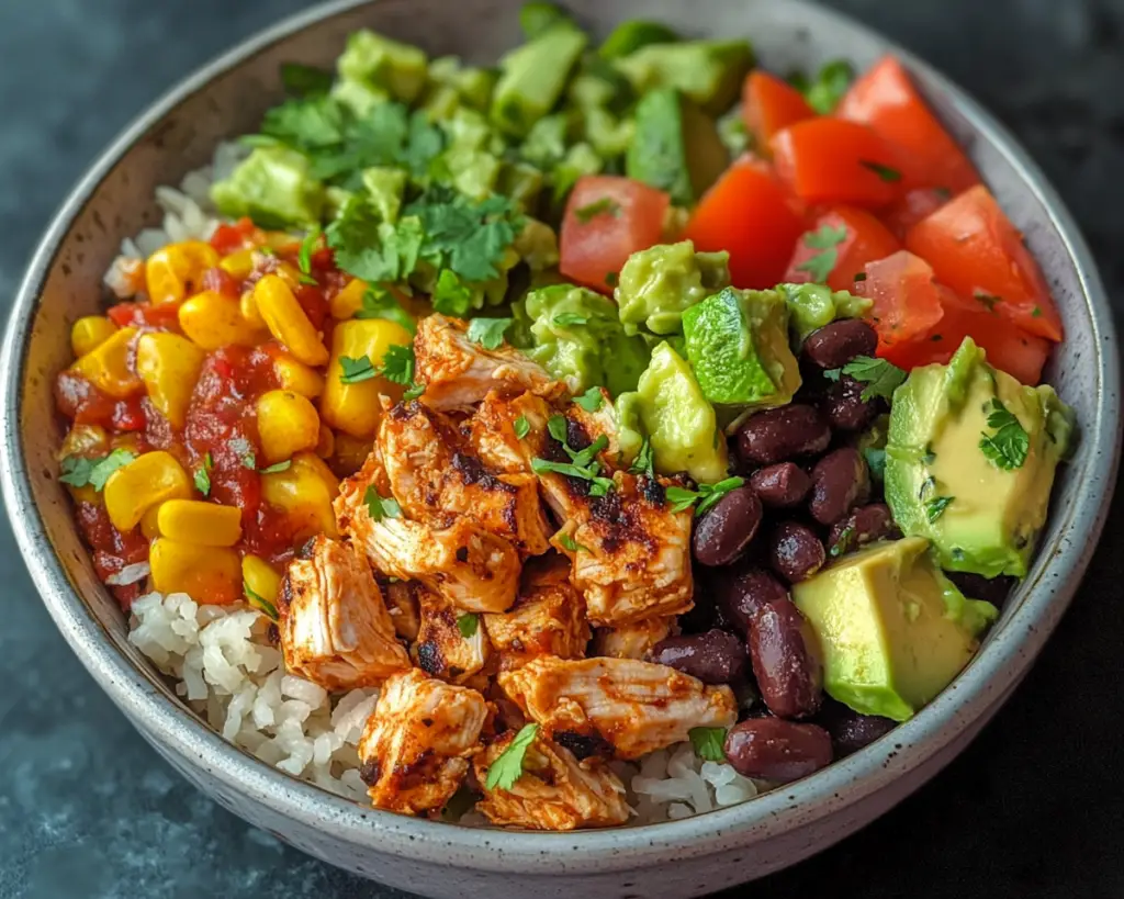 Healthy Chicken Burrito Bowl
