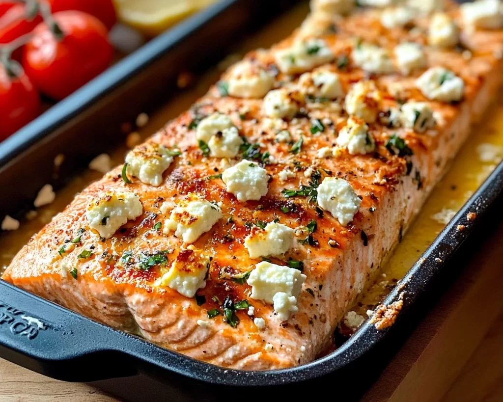 Classic Baked Feta Salmon