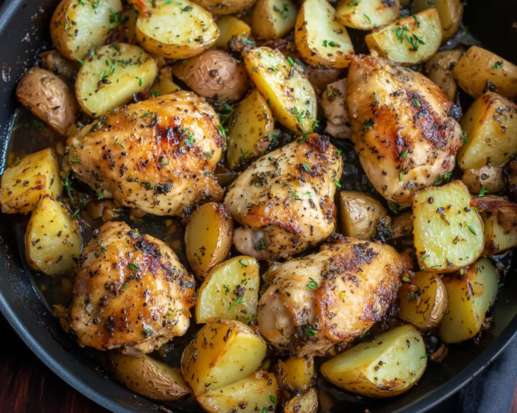 One-Pan Honey Mustard Chicken and Potatoes