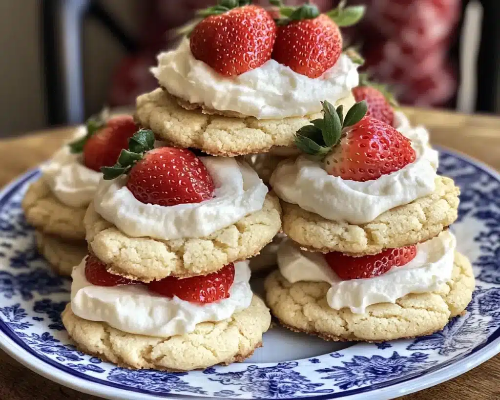 Spring Cookies: Strawberry Shortcake Cookies (Soft + Sweet)