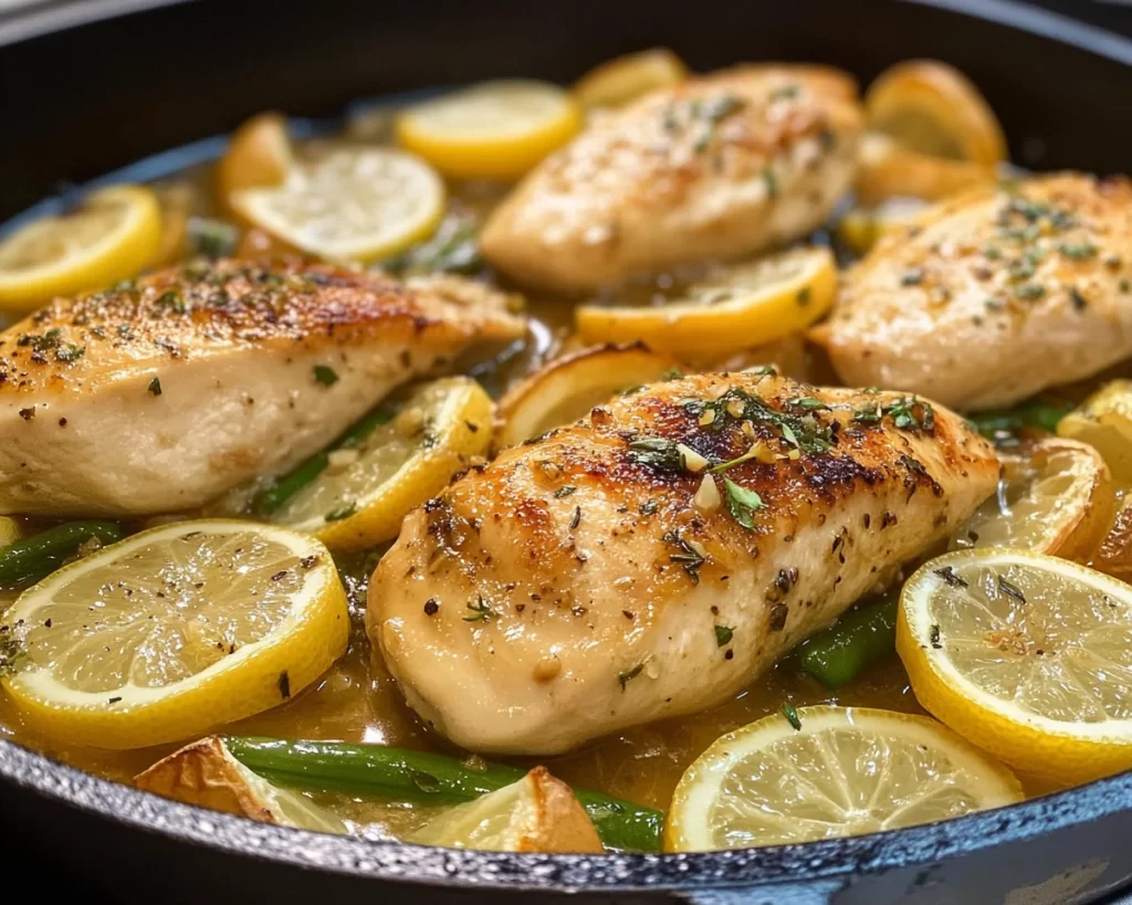 Spring Dinner Ideas: Lemon Garlic Chicken Skillet