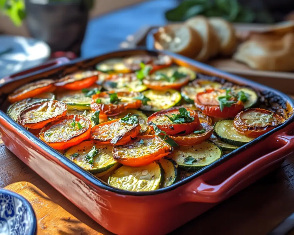 Mediterranean Zucchini and Tomato Bake