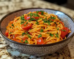 Mediterranean Roasted Pepper Pasta