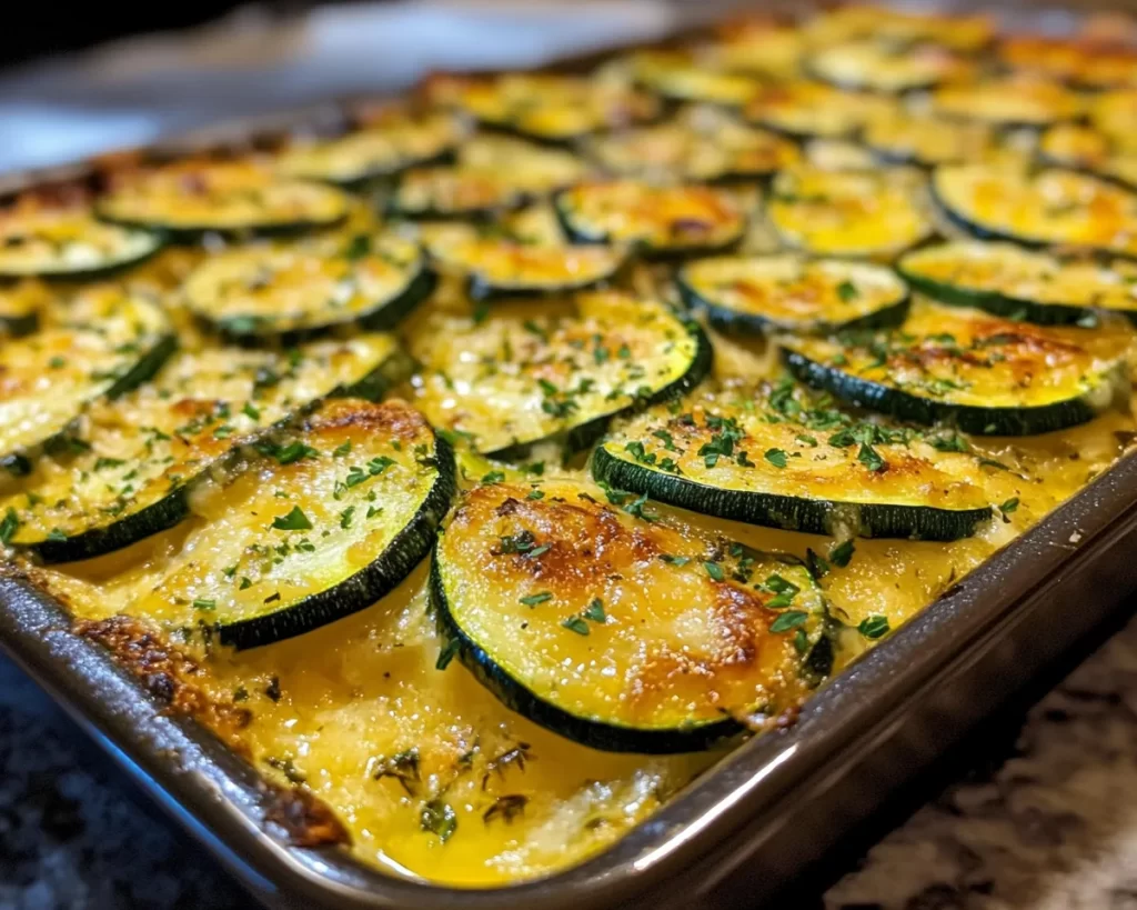 Spring Dinner Party Cheesy Zucchini Gratin