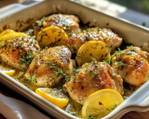 Spring Dinner Party Baked Lemon Chicken