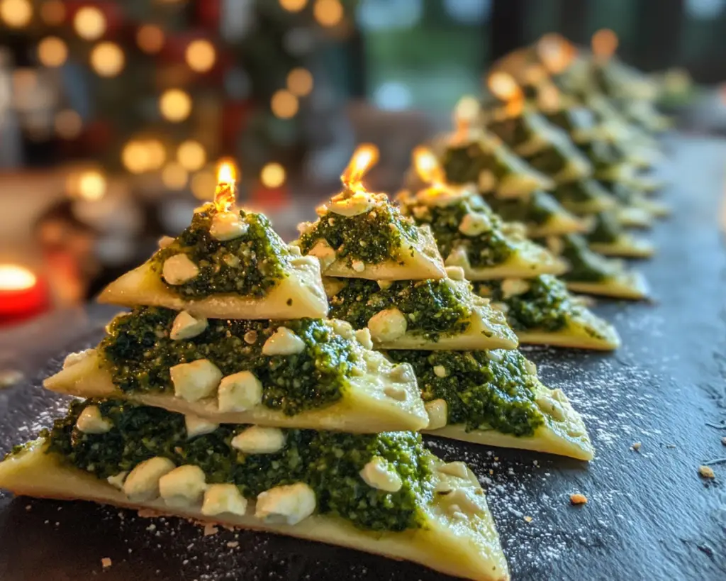 Cheesy Pesto Christmas Trees – Easy Christmas Appetizer Idea