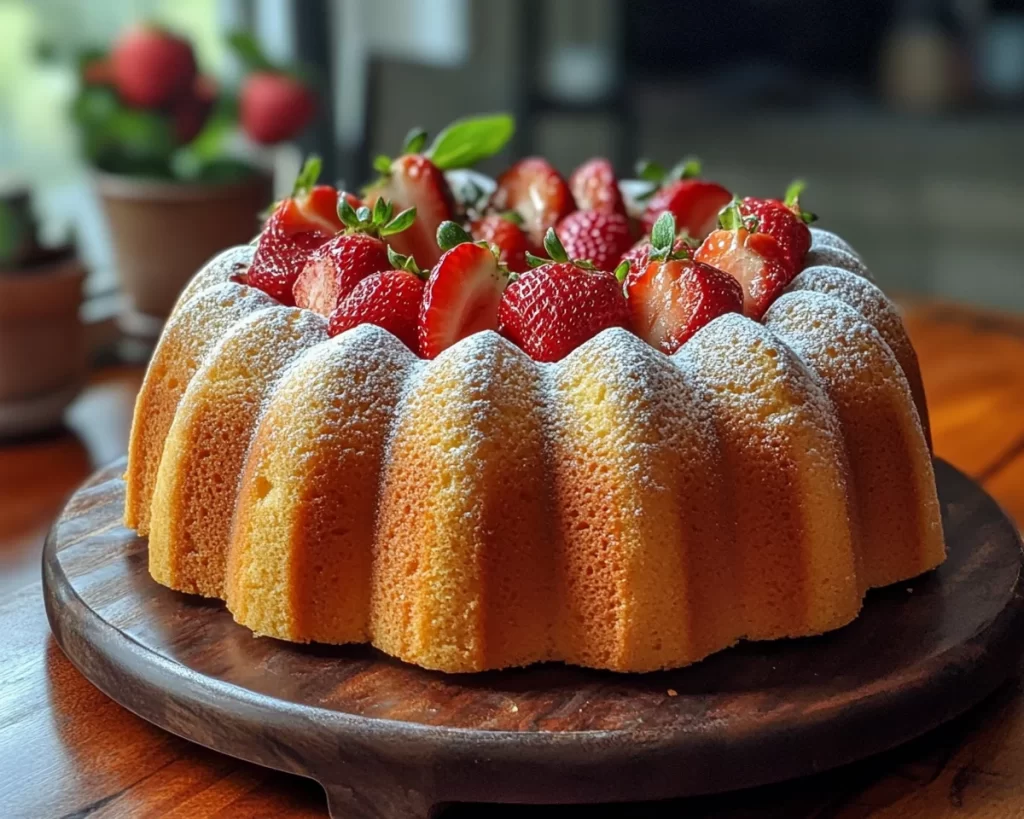 Spring Cake: Strawberry Vanilla Bundt Cake