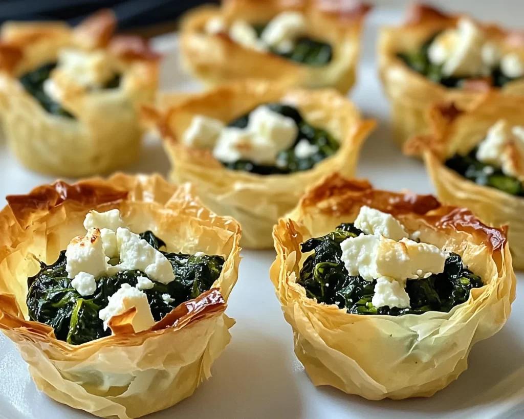 Crispy Spinach and Feta Phyllo Cups Recipe