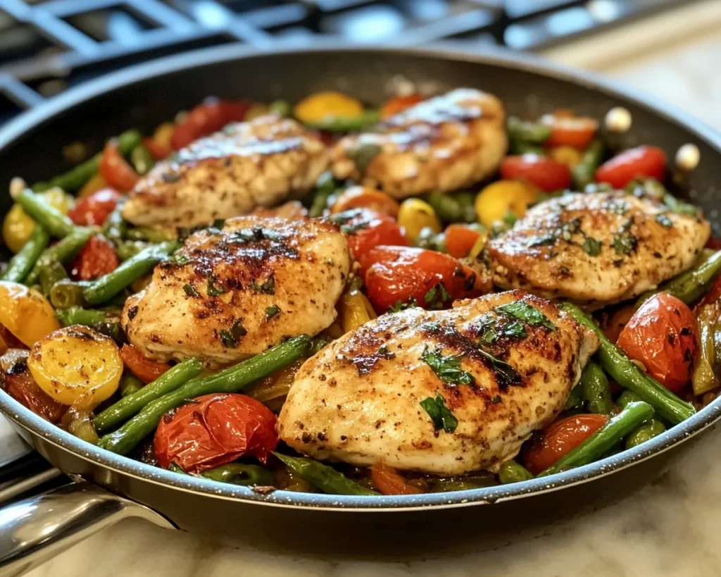 Spring Recipes Dinner: One Pan Chicken Primavera