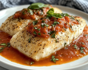 Baked Fish with Tomato Sauce