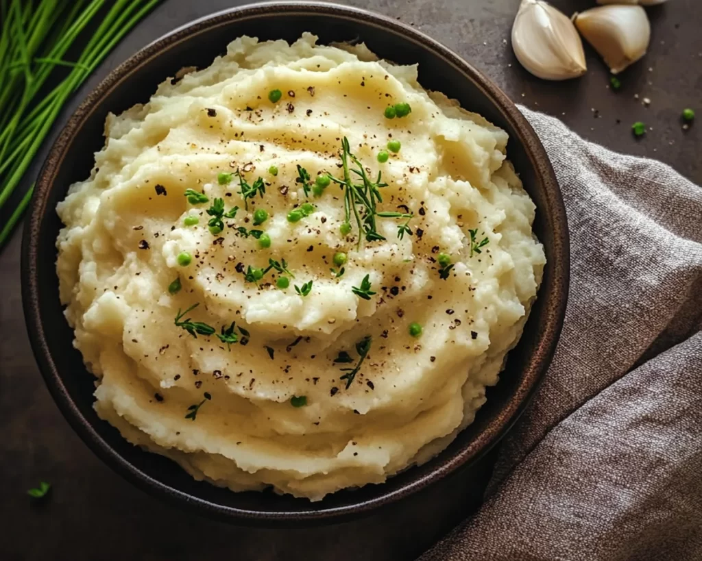 Spring Dinner Party Roasted Garlic Mashed Potatoes