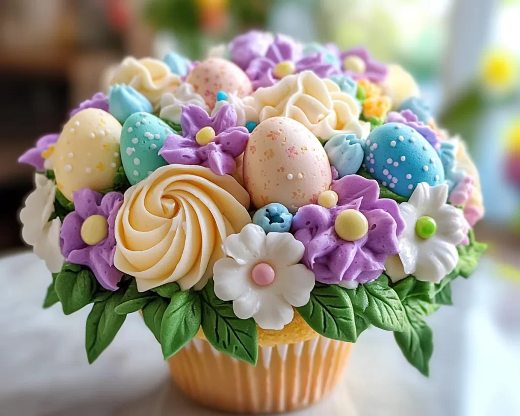 Easter Vanilla Cupcake Bouquet