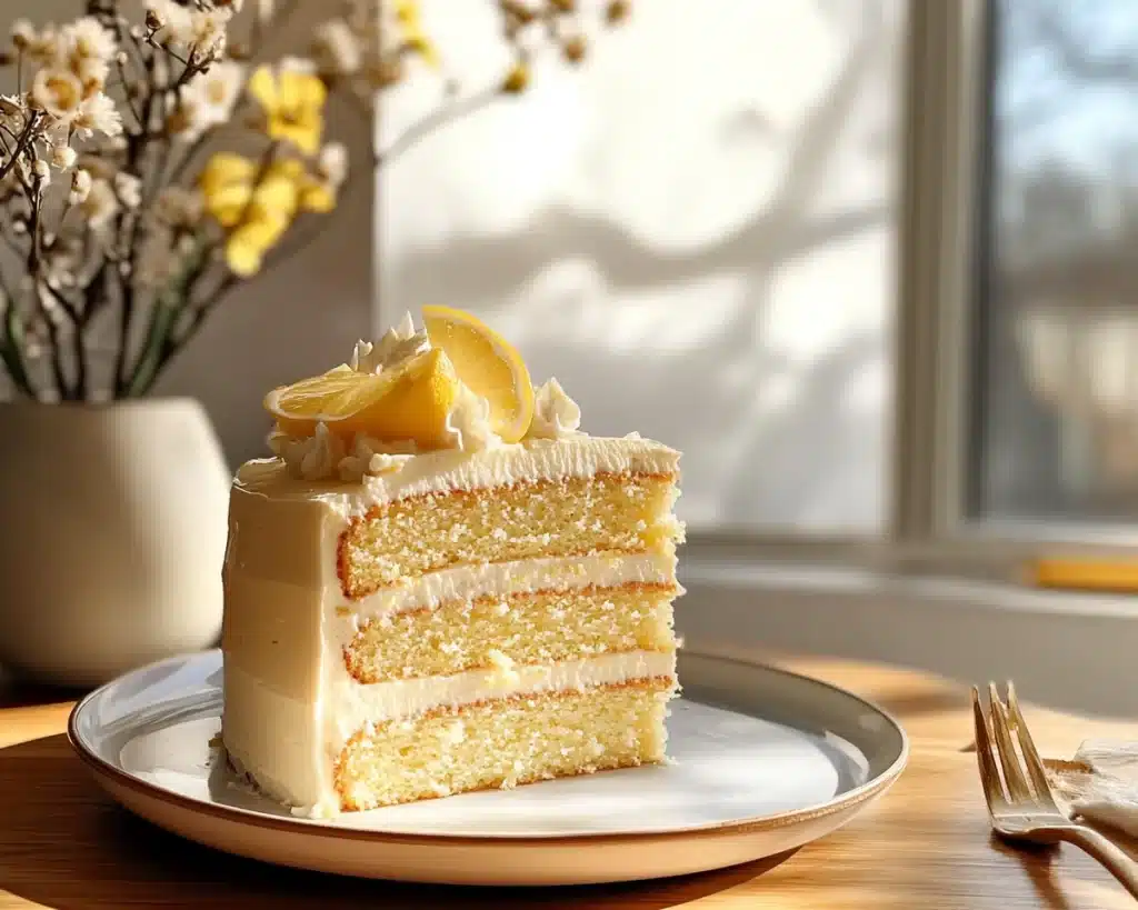 Spring Birthday Cake: Lemon Vanilla Layer Cake
