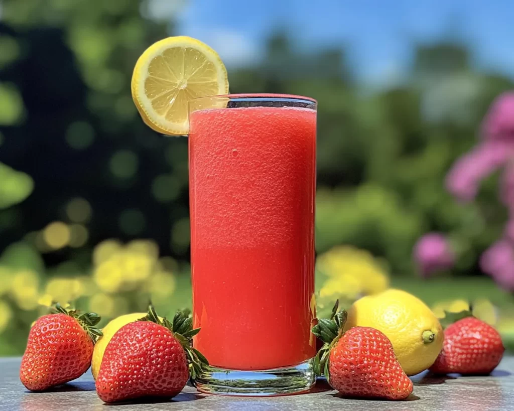 Spring Drinks: Strawberry Lemon Slush (Nonalcoholic)