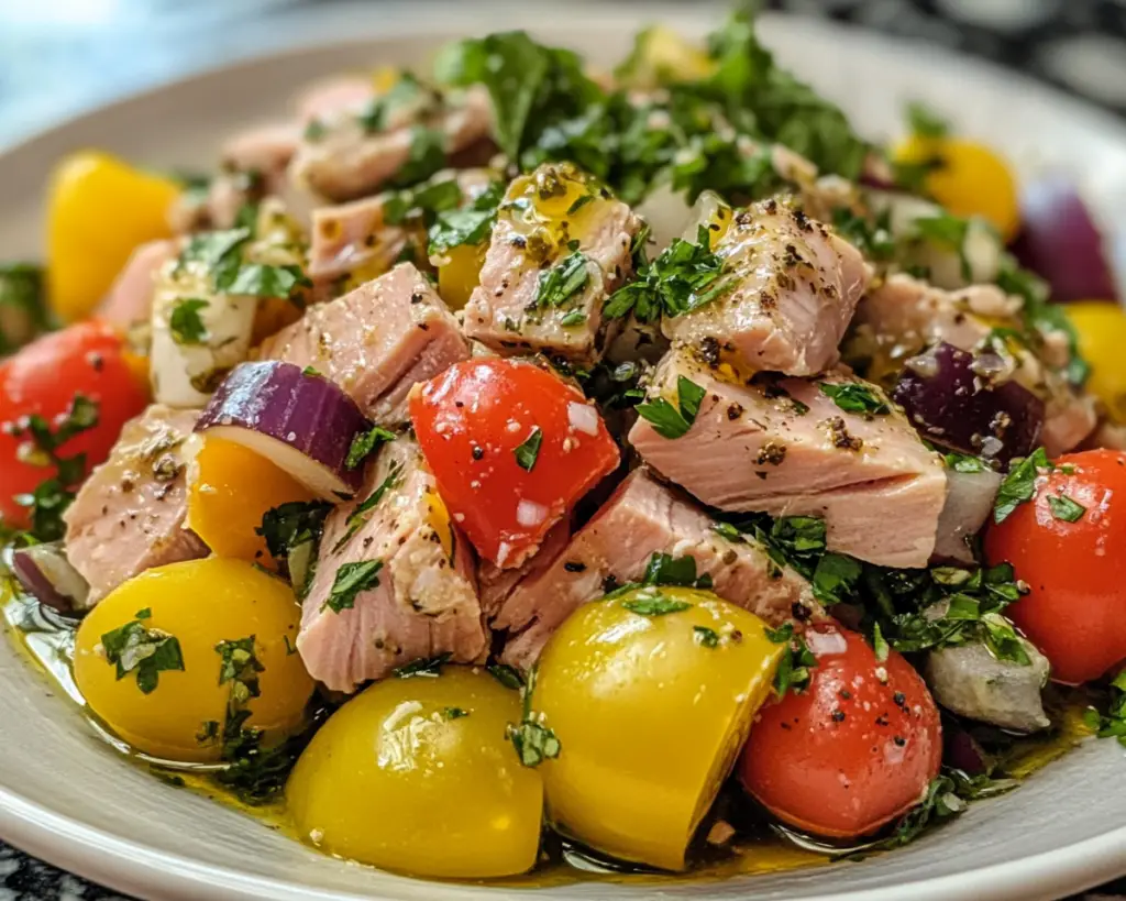 Mediterranean Tuna Salad with Olive Oil