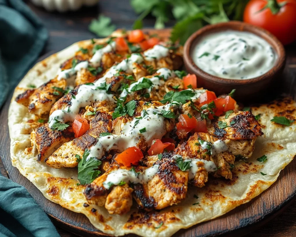 Flavorful Chicken Shawarma with Yogurt Sauce