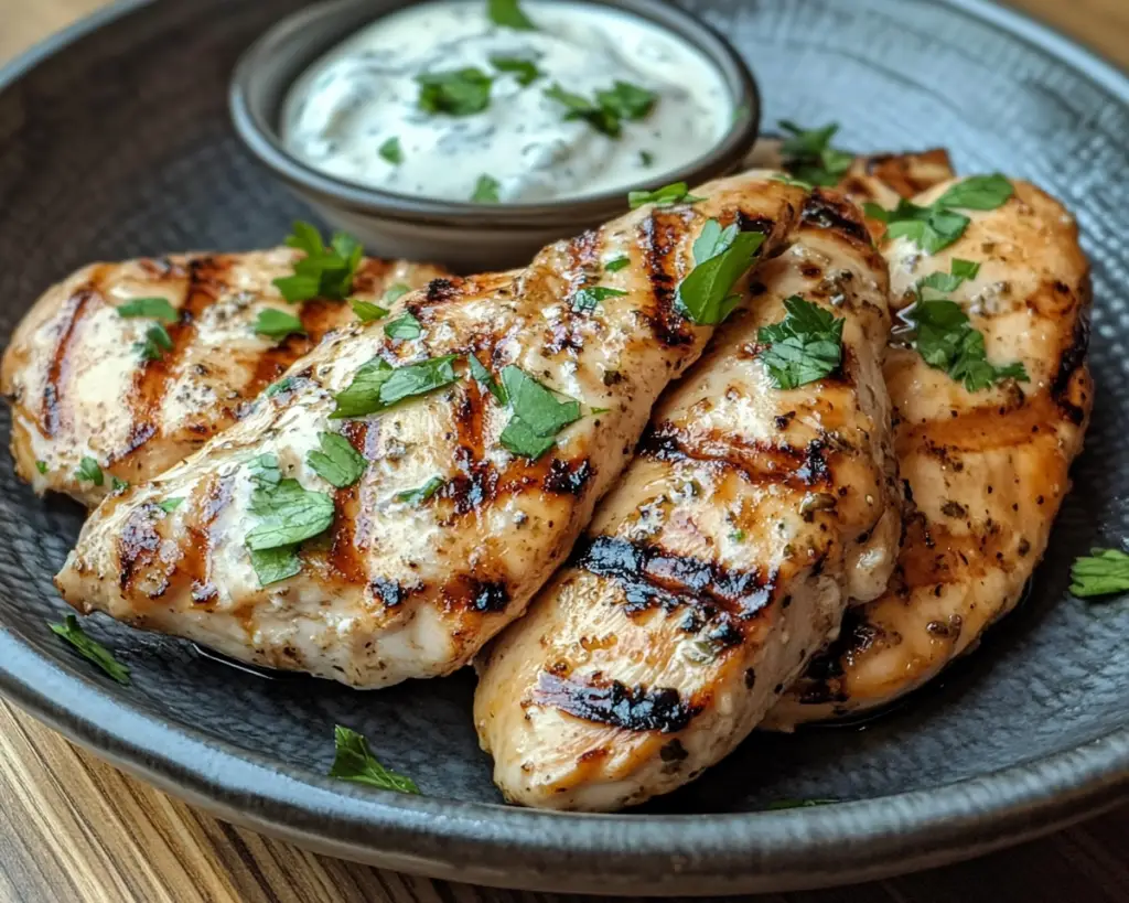 Healthy Grilled Chicken with Yogurt Sauce