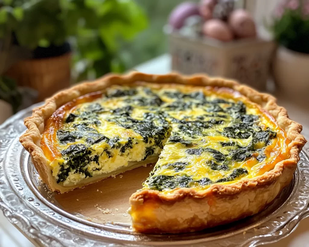 Easter Spinach and Cheese Quiche