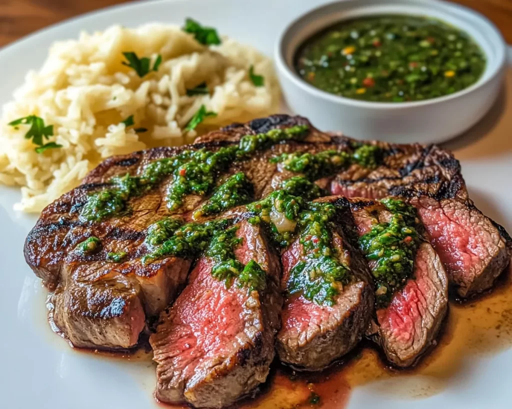 Quick & Flavorful Steak with Chimichurri Sauce