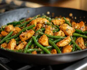 Garlic Chicken with Green Beans