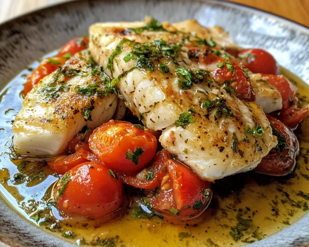 Mediterranean White Fish with Tomatoes