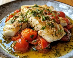 Mediterranean White Fish with Tomatoes