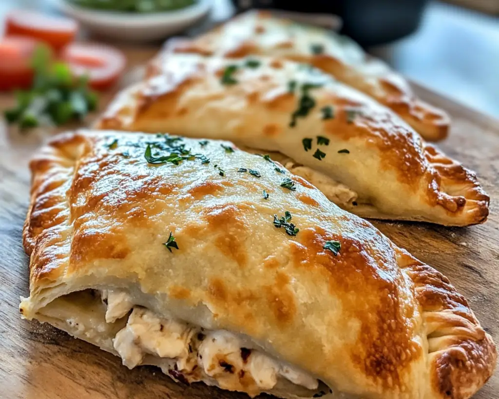 Easy Chicken Alfredo Air Fryer Calzones Recipe