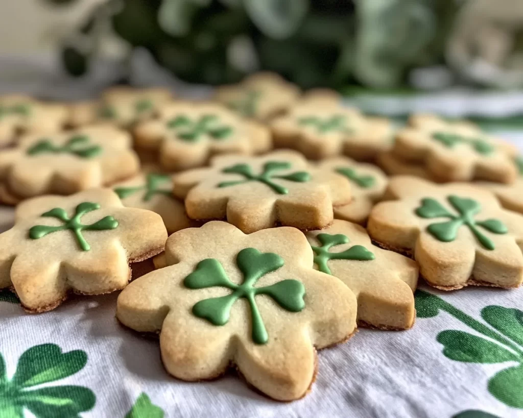 St Patrick’s Day Shamrock Shortbread Cookies