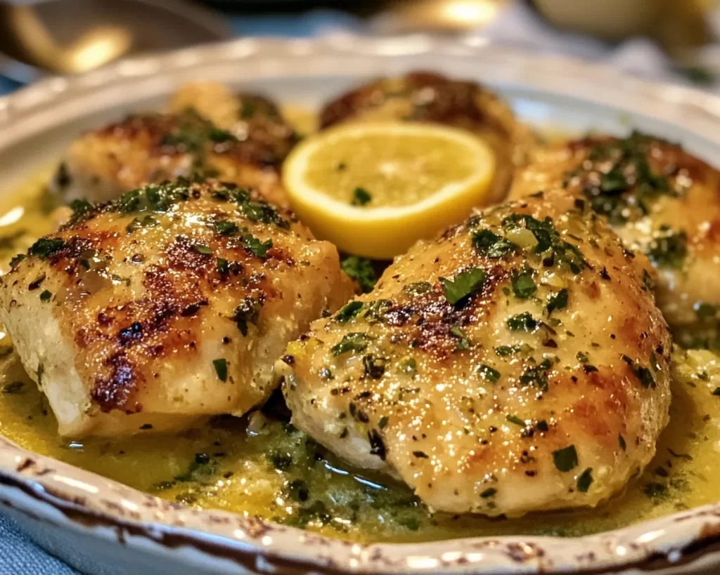 Spring Dinner Party Creamy Lemon Chicken