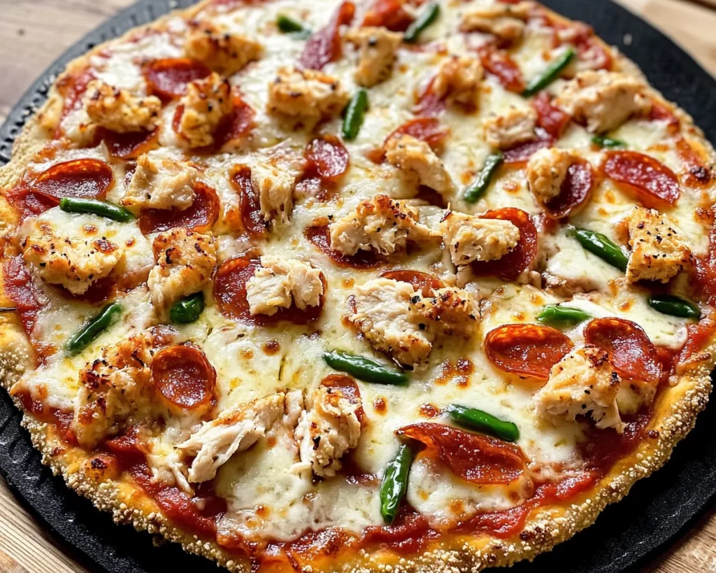 Tasty Cottage Cheese Chicken Crust Pizza