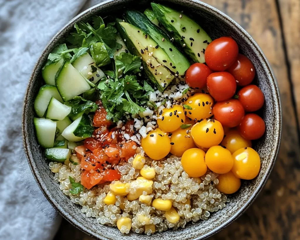 Spring Dinner Ideas: Quinoa Bowl with Spring Veggies