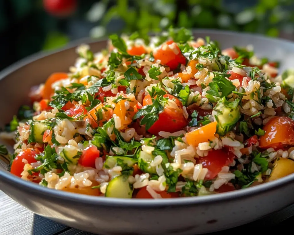 Mediterranean Rice Salad with Herbs
