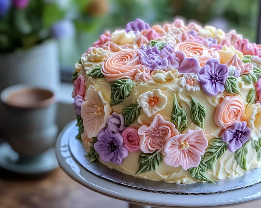 Spring Cake Designs: Pastel Floral Cake Topper Design