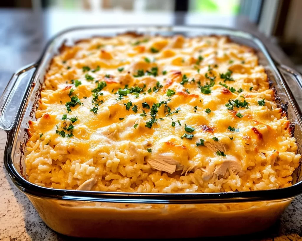 Cheesy Rotisserie Chicken And Rice Casserole With Leftovers