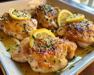 Spring Dinner Party Lemon Chicken Thighs