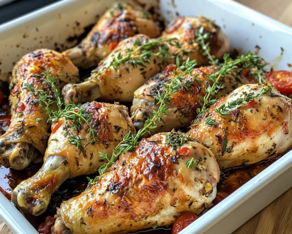 Baked Chicken Drumsticks with Herbs