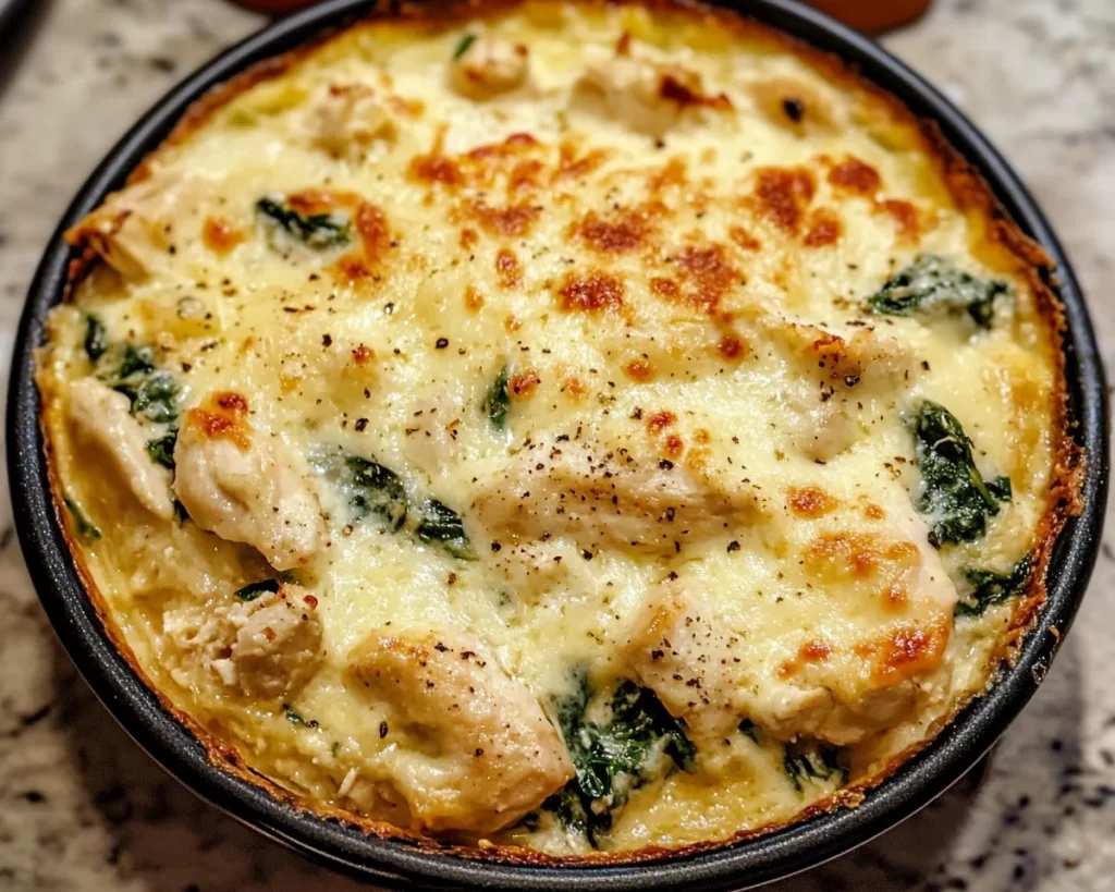 Irresistible Creamy Chicken And Spinach Casserole